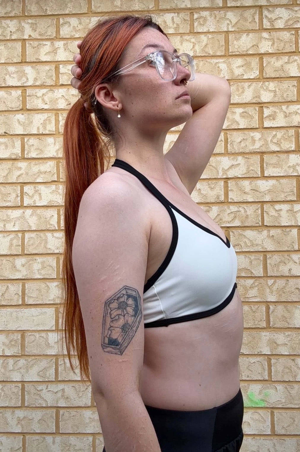 Black and white crop