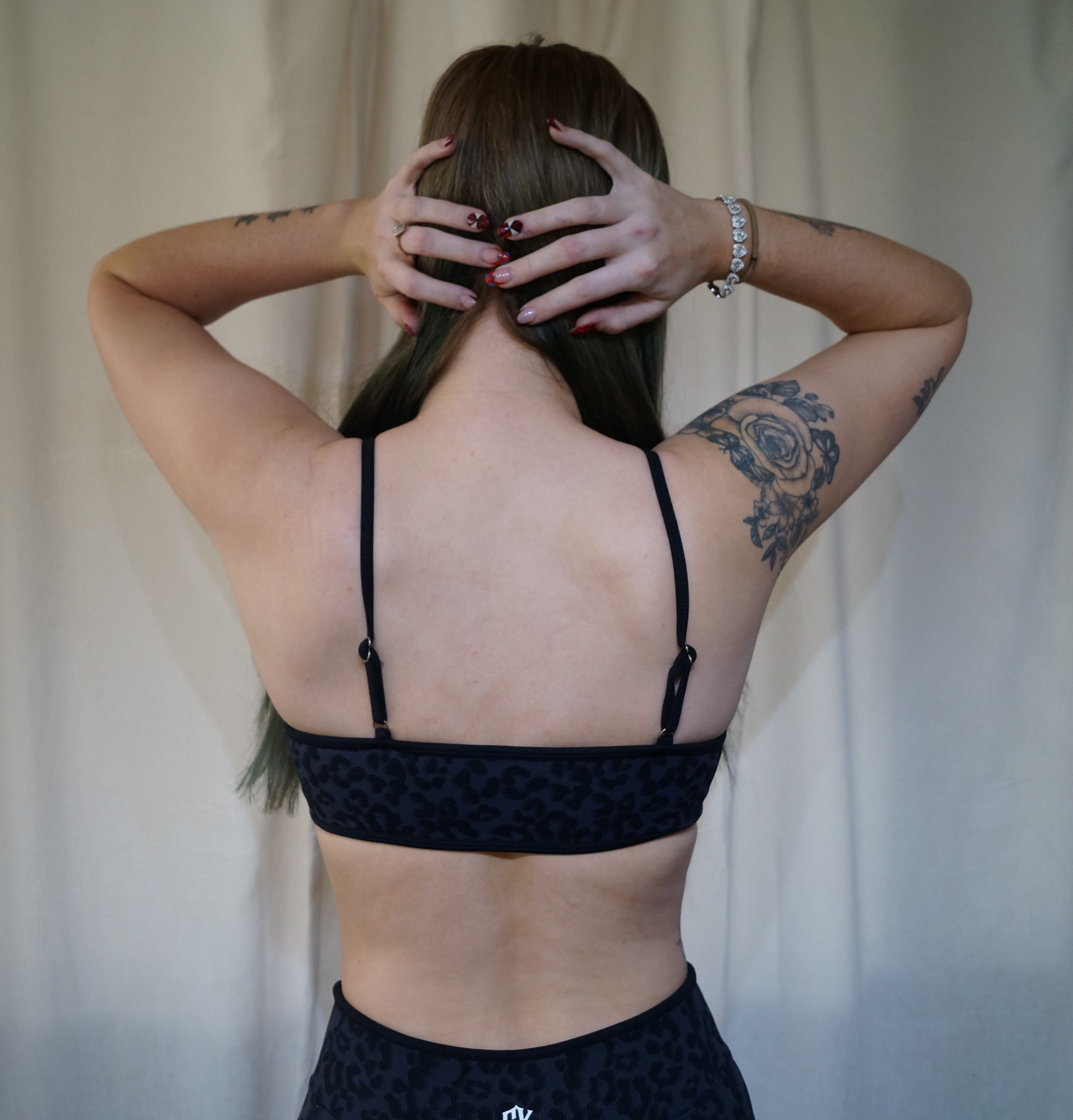 Black leopard Crop