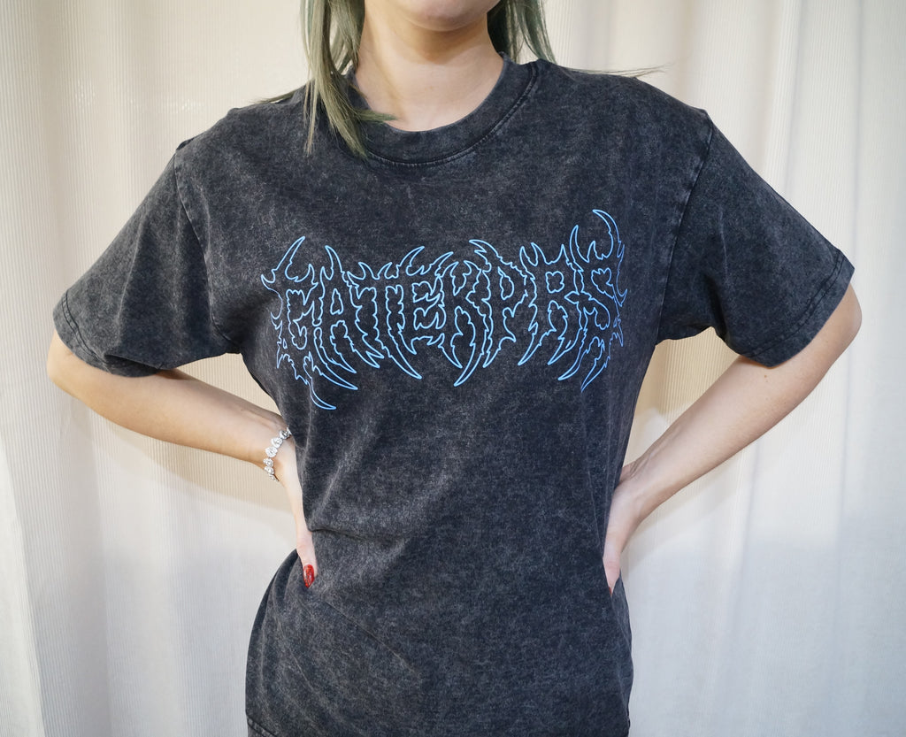 Black acid wash Graphic T