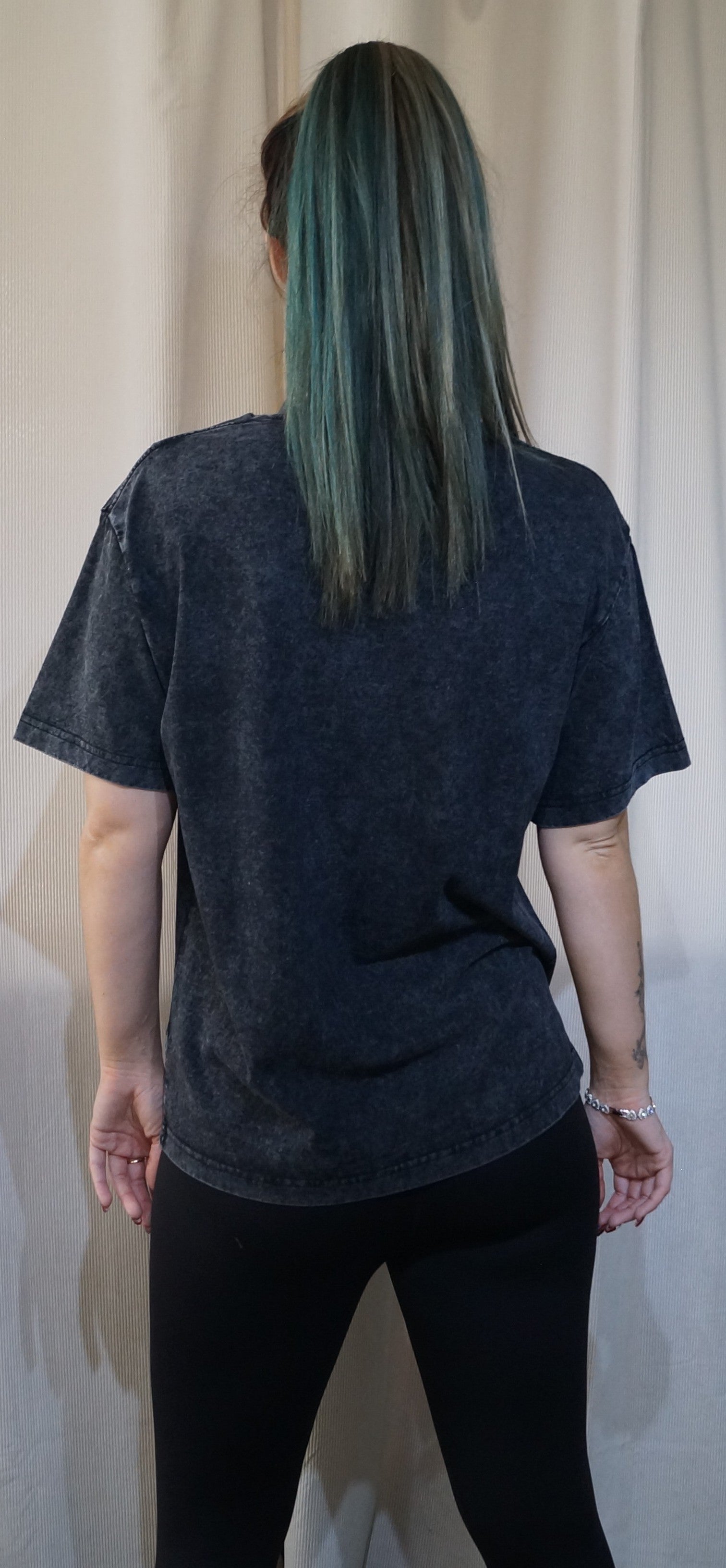 Black acid wash Graphic T