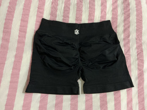 Black halter and essential scrunch shorts set